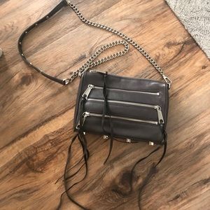 Rebecca Minkoff 5 Zip Crossbody - Grey
